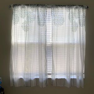 Anthropologie | Set of sheer dandelion curtain